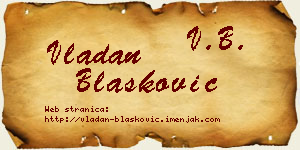 Vladan Blašković vizit kartica